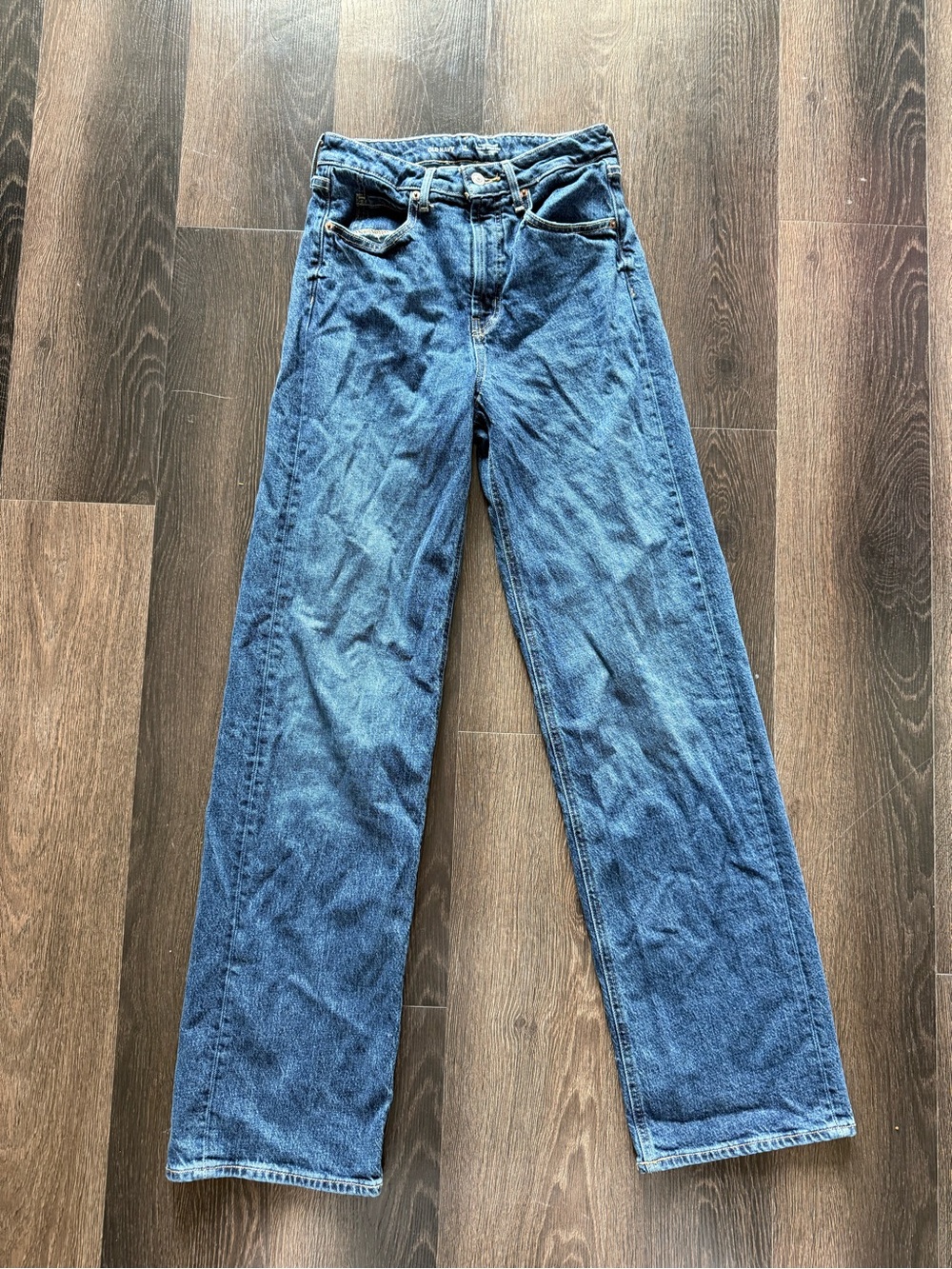 Old Navy Blue Denim High-Rise Wide-Leg Jeans